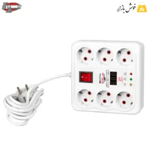 محافظ ولتاژ برق 6 خانه صوتی و تصویری سارا p256c