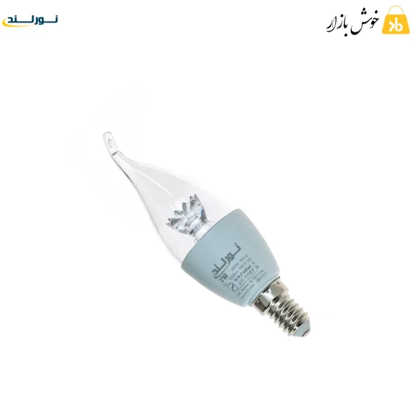 لامپ اشکی 7 وات شفاف نورلند رنگ نور سفید یخی