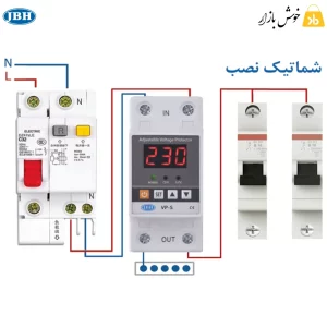 محافظ ولتاژ تک فاز جی بی اچ 63 آمپر