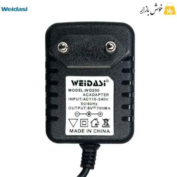 شارژر ویداسی WD230 (6 ولت 0.7 آمپر)