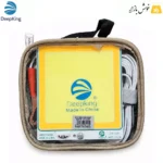 چراغ سیار دیپ‌کینگ DK-08 داخل کیف حمل به همراه کابل و گیره اتصال باتری