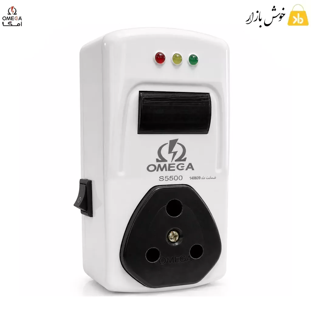 omega-s5500-mk-40a-air-conditioner-voltage-protector محافظ کولر گازی 40 آمپر امگا مدل S5500 با پریز MK