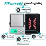 راهنمای فارسی دکمههای ترازوی جیبی ATP188