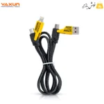 کابل شارژ 4 در 1 یاکسون مدل YX-895 با تبدیل‌های باز و سوکت‌های تایپ سی، USB و لایتنینگ