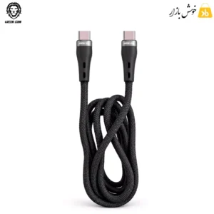 کابل دو سر تایپ سی گرین لاین GNBRUSCTCBK مشکی با روکش بافته‌شده