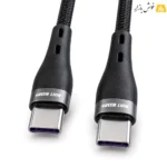 نمای مایل دو کانکتور USB-C کابل دو سر تایپ سی گرین لاین