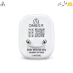 پشت تبدیل امگا M101 با دو پین گرد و مشخصات 10A و 50Hz