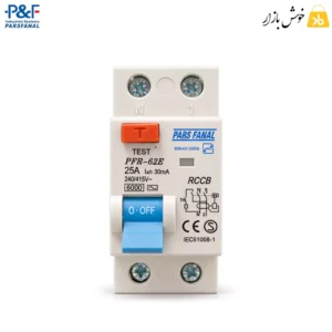 نصب کلید محافظ جان 25 آمپر پارس فانال مدل PFR-62E در تابلو برق