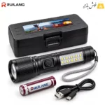 چراغ قوه شارژی زوم‌دار رویلانگ RL-S003 همراه باتری، کابل و جعبه حمل